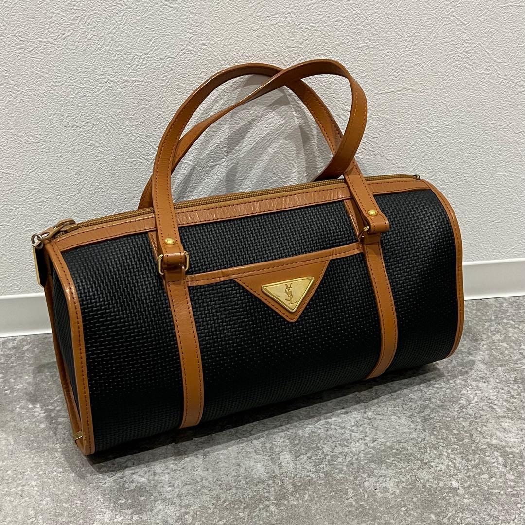 未使用 イヴ・サンローラン 円筒形ハンドバッグ ヴィンテージ