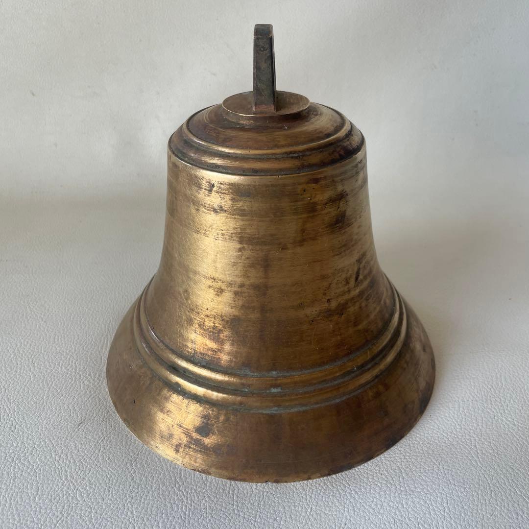 真鍮製 マリンベル 鐘 釣鐘 半鐘 大型サイズ 直径 20㎝ 中古品