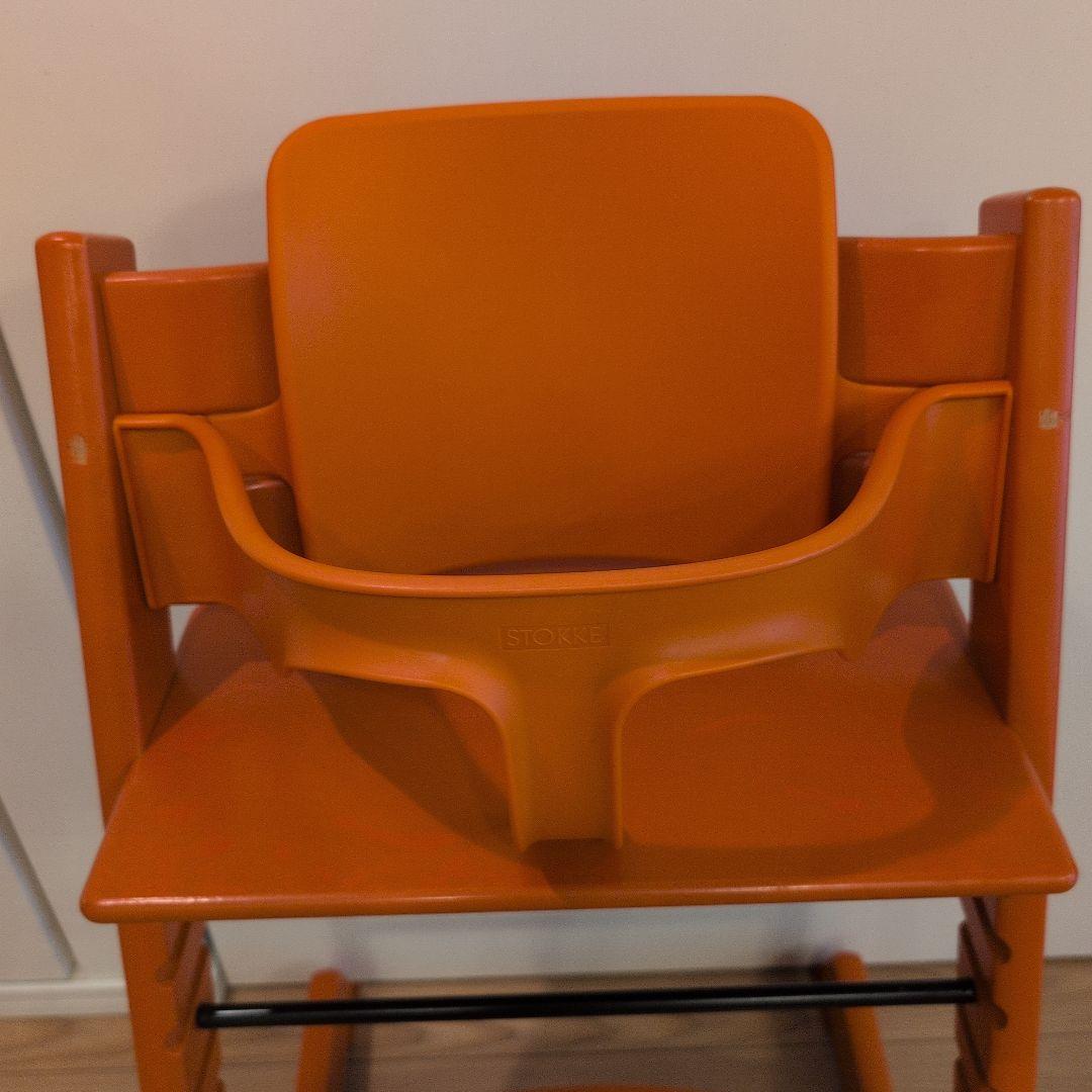 廃盤STOKKE ストッケ　ハイチェア　トリップトラップ　オレンジ テラコッタ