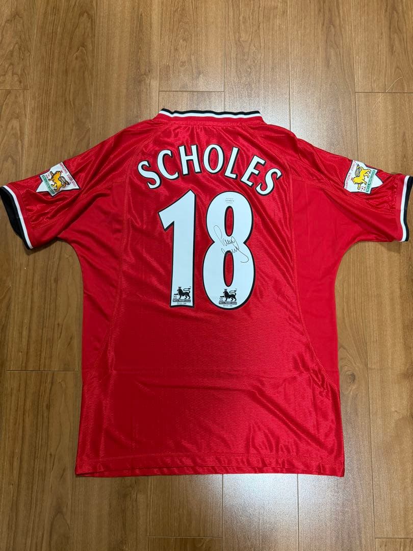 ポール・スコールズ 直筆サイン マンチェスターU ユニフォーム