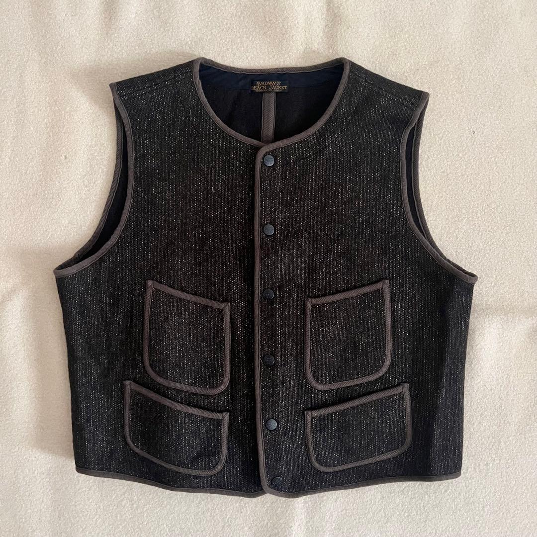 ブラウンズビーチベスト size:42 フルカウント ブラウン