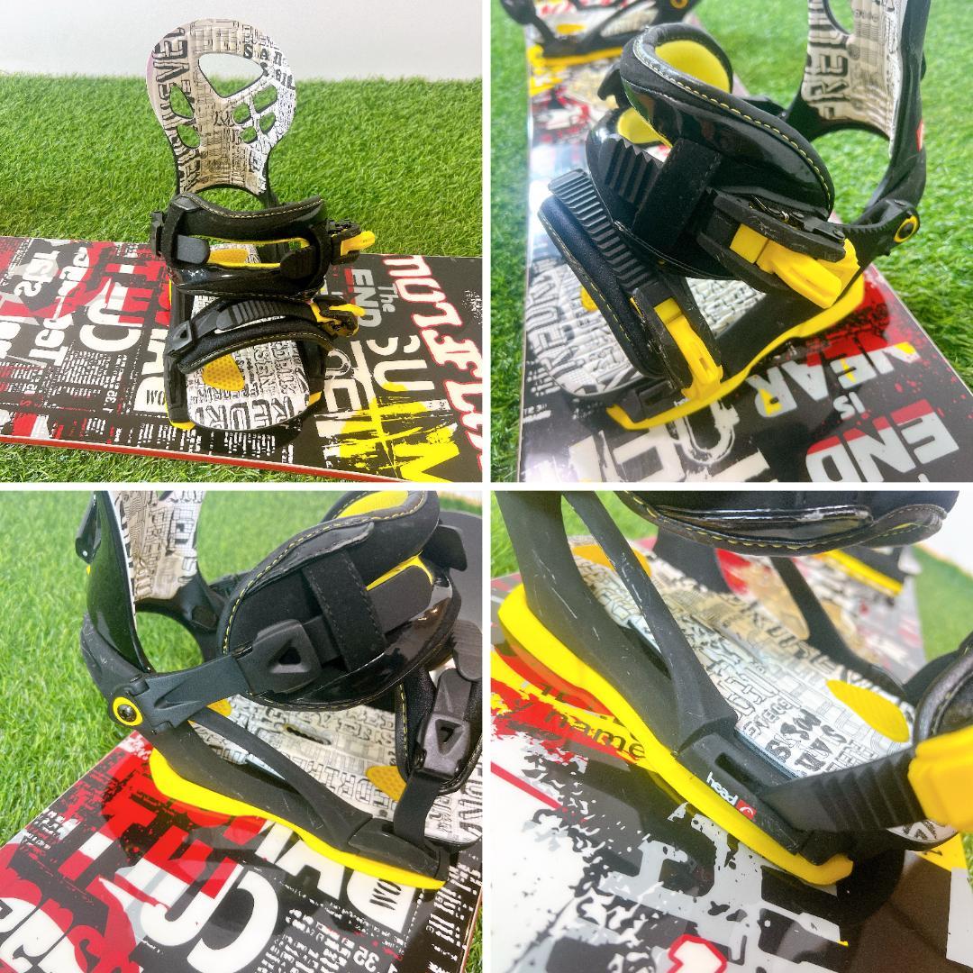 FLOW 152cm バイン head Lサイズ スノーボード 2点セット