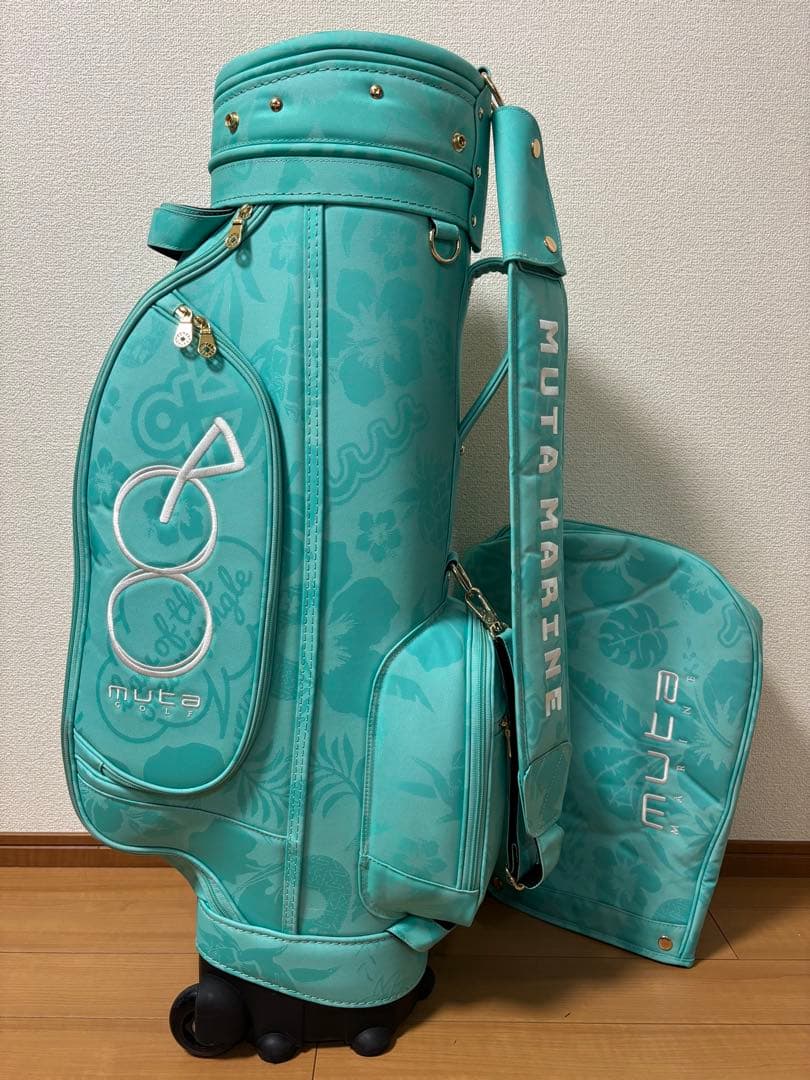 ムータマリン muta marine総柄ジャガード キャスター付きキャディバッグ