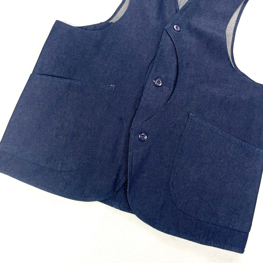 【未使用•サンプル品】 ノンウォッシュ デニム 美品 トラベラーベスト L~XL