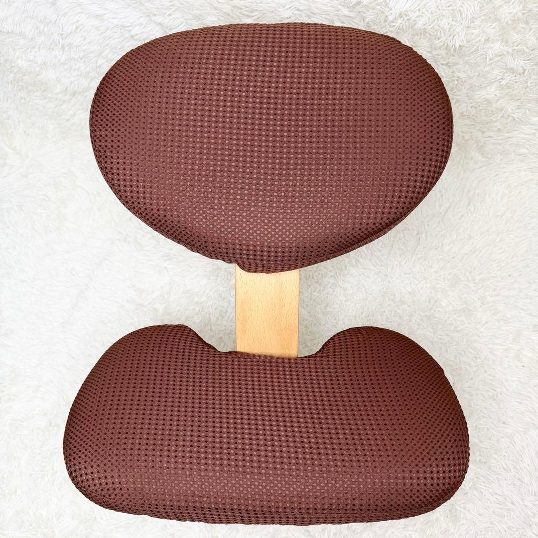 未使用級 Balans Easy 姿勢矯正チェア 学習椅子 ブラウン カバー付き