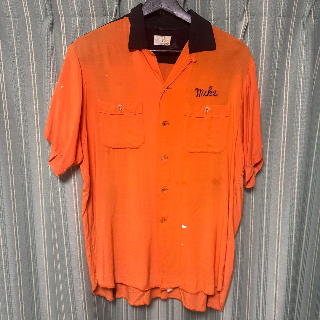 50s ボーリングシャツ　レーヨンシャツ　ヴィンテージ