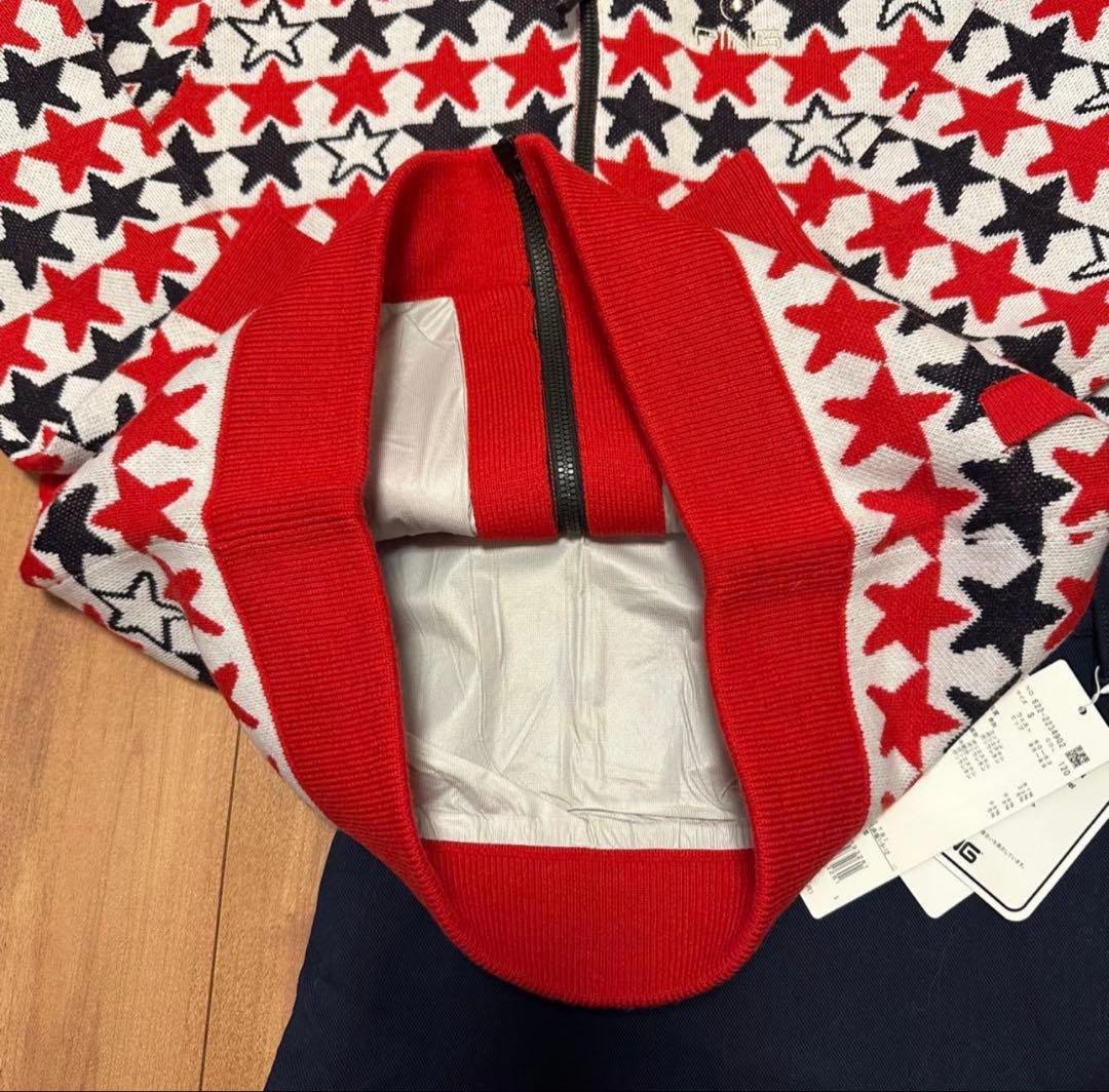 裏地付き　保温防風　ニット　アウター　スカート　セットアップ　秋冬　真冬ゴルフ