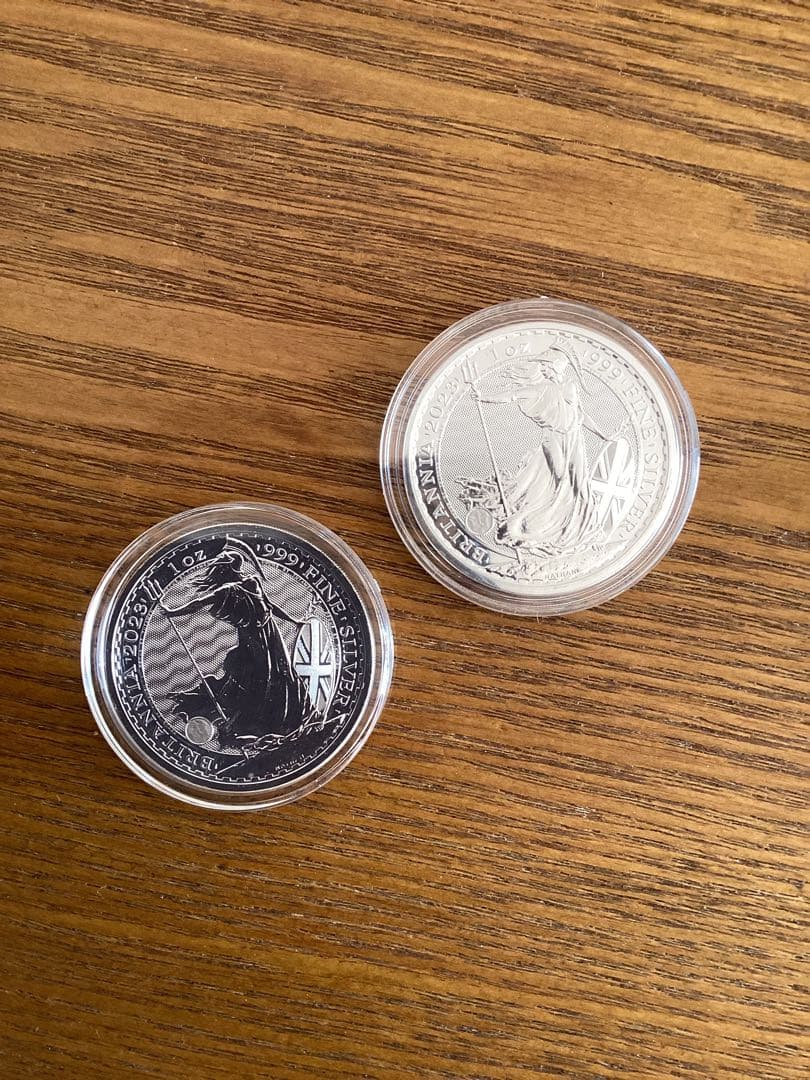 新品　ブリタニア銀貨　1オンス　2枚セット　純銀
