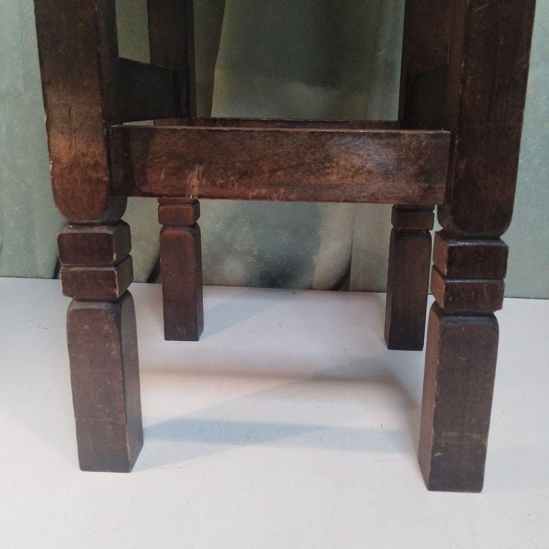 昭和初期　木製花台　盆栽台　古物台　古民家　京都の大きな民家より