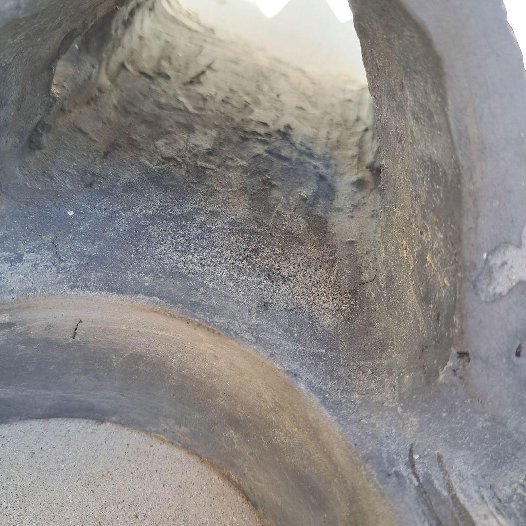 古い大きな鬼瓦　川土キ　魔よけ　工芸品