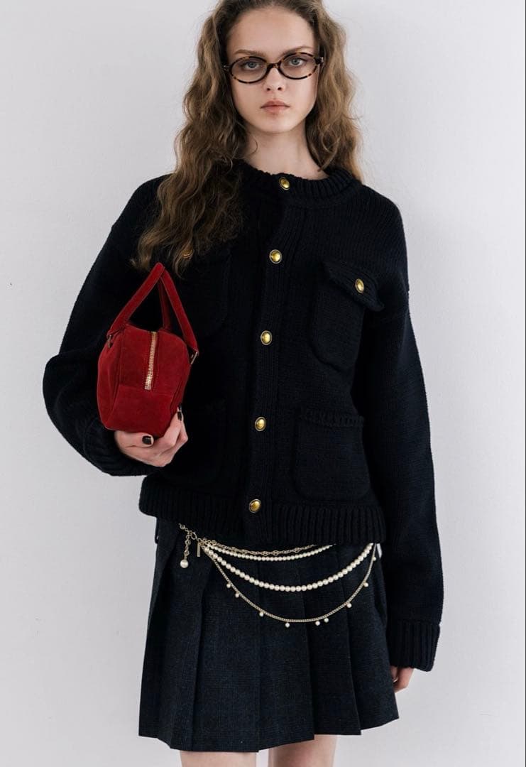 トップス THETOE Residenz Knit Cardigan black