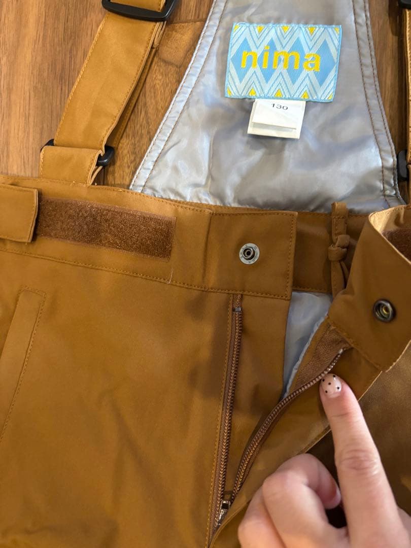 子ども用スキーウェア 130cm グレー/黒/ベージュ