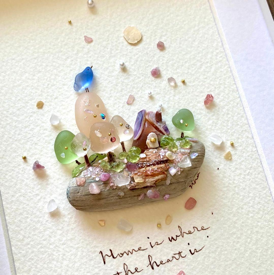 トーマス号 *ˊᵕˋ*　オーダー受付　シーグラス／天然石／フレームアート