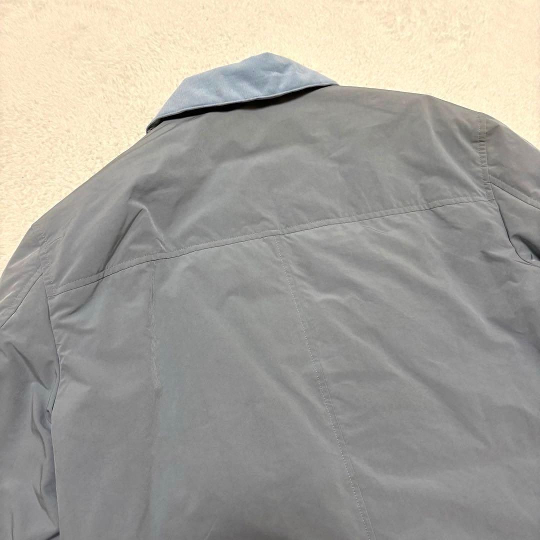 希少 PAPAS ダウンジャケット パパスベア柄 ロゴ刺繍 ライトブルー