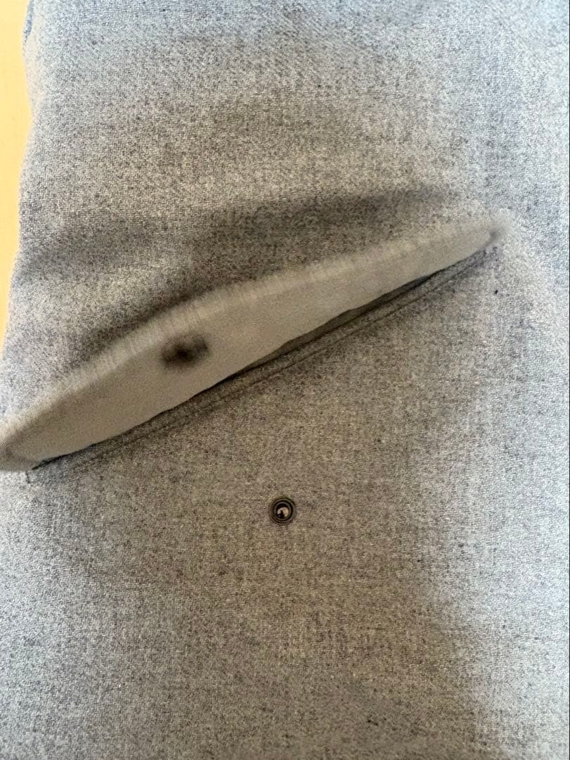 ノースフェイス ロングダウンコート ファー付 グレー S