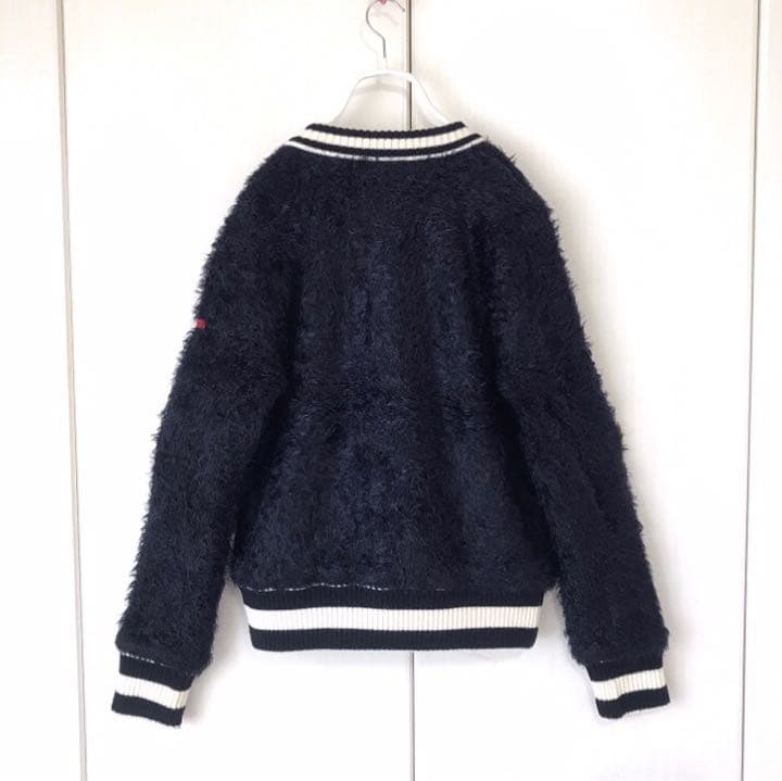 【PEARLY GATES】シャギーニットブルゾン ネイビー