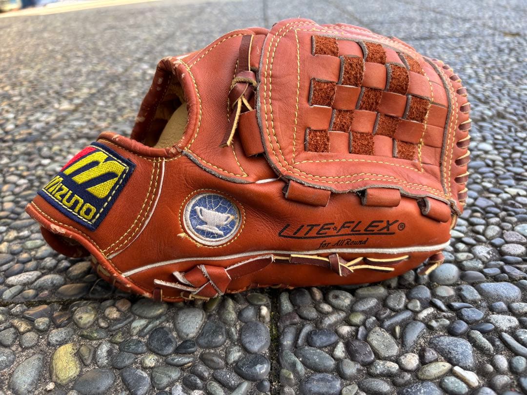 ミズノ 青カップ グローブ ビンテージ World Win 未使用