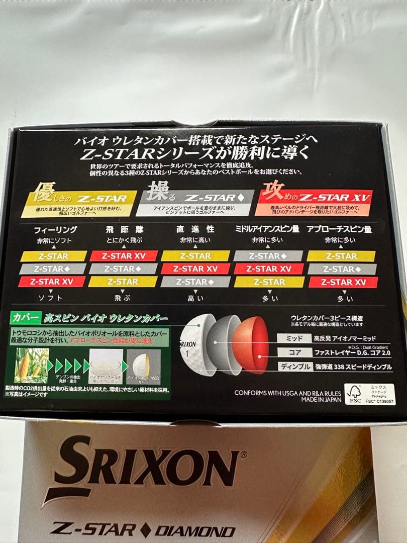 スリクソンZ-STAR ダイヤモンド ホワイト2025モデル 3ダース