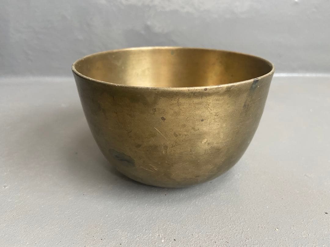 李朝 朝鮮 真鍮 古作 アンティークボウル 李朝期 祭器 古道具