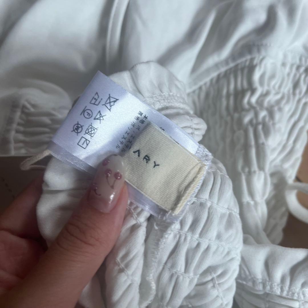 トップス Ami shirring logo tops andmary