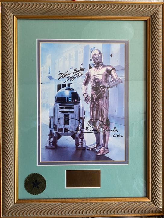半額　スターウォーズ　C3-PO とR2-D2俳優直筆サイン入り写真　証明付き