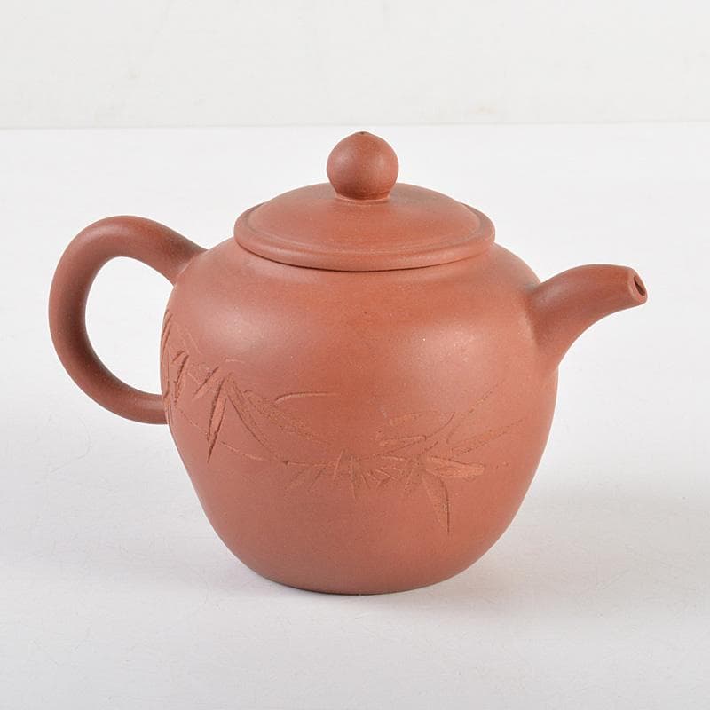 中国　紫砂　朱泥　急須　茶壷　在銘　M　R5587