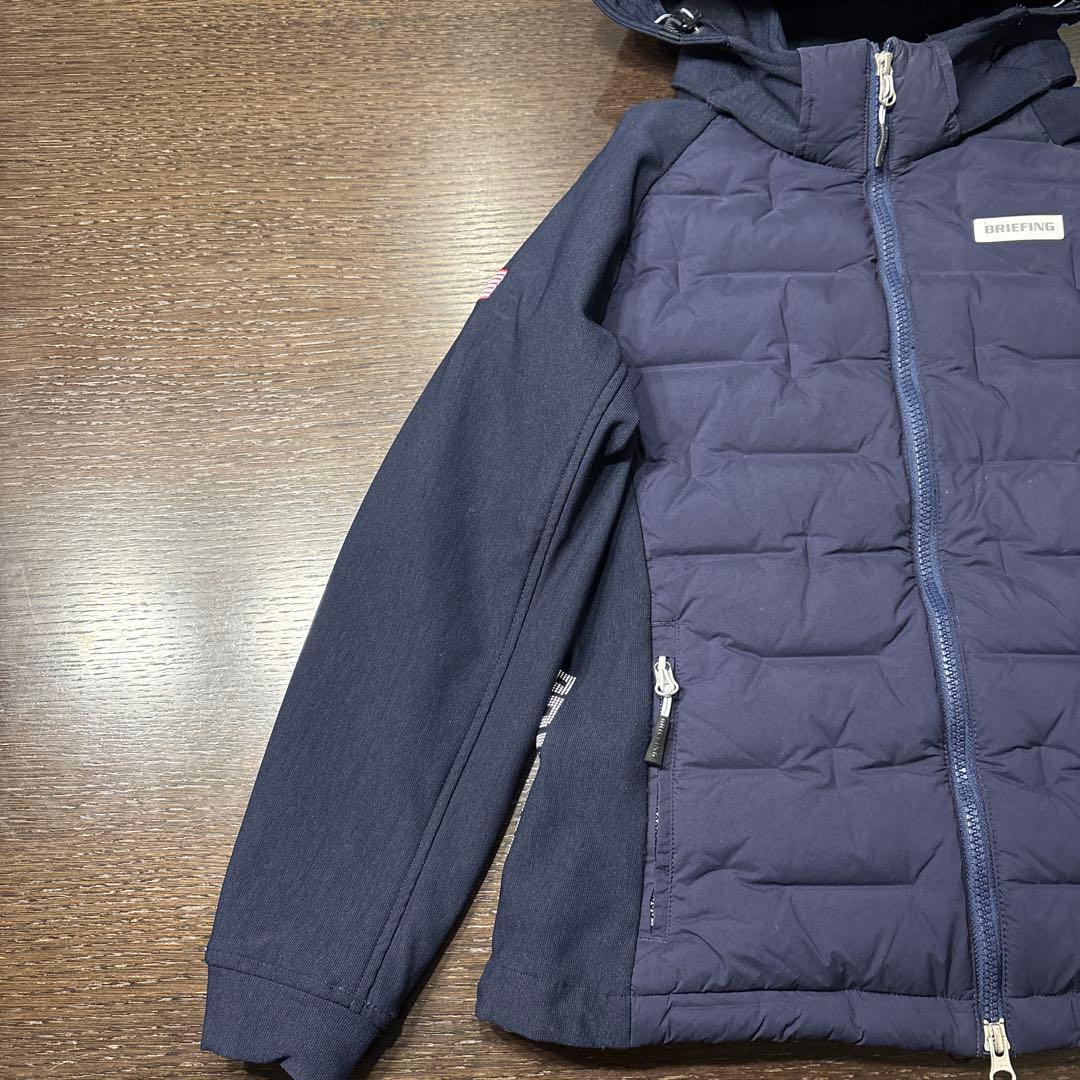 ブリーフィング　フード付きダウンジャケット レディース ネイビー　sサイズ
