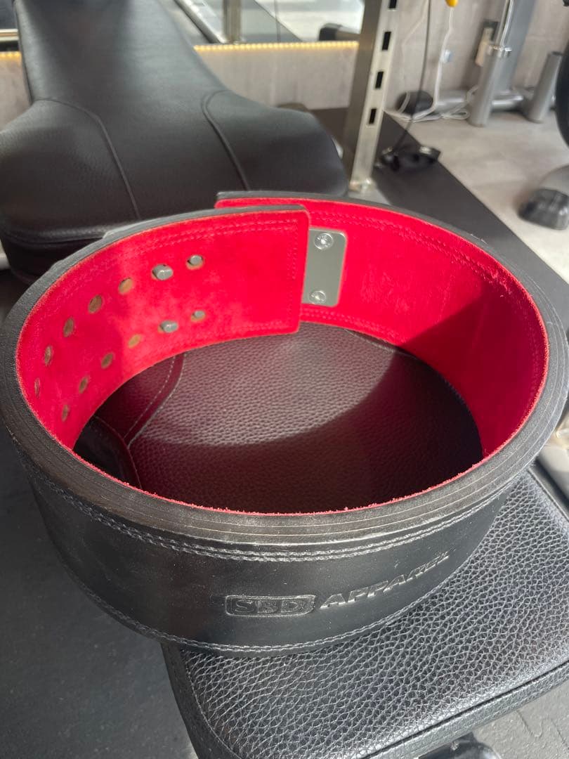 SBD パワーベルト ブラック/レッド　Sサイズ