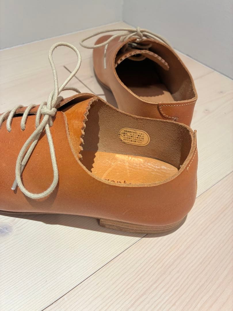 【新品】　genten ブラウン レースアップシューズ